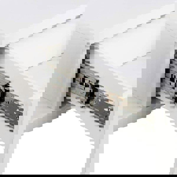 Furniture To Go Ashlan 1 Drawer Wall Mounted Square Bedside Table in White