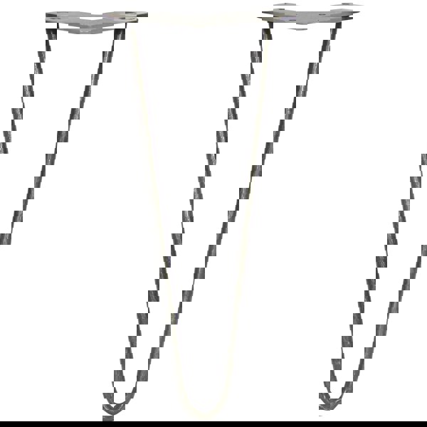 SkiSki 4 x 12" Hairpin Legs - 2 Prong - 10mm - Raw Steel