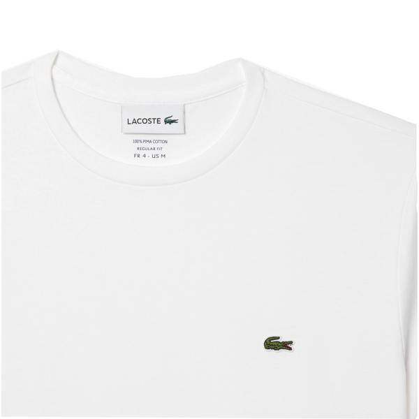 Lacoste Cotton Pima Crew Neck T-Shirt White