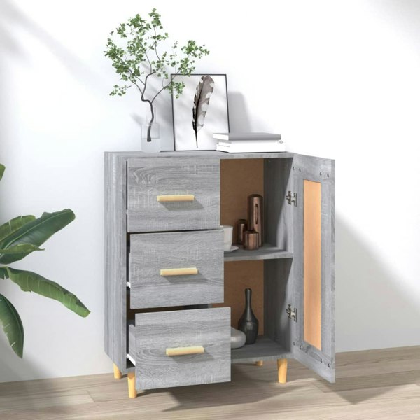 Berkfield Sideboard Grey Sonoma 69.5x34x90 cm Engineered Wood