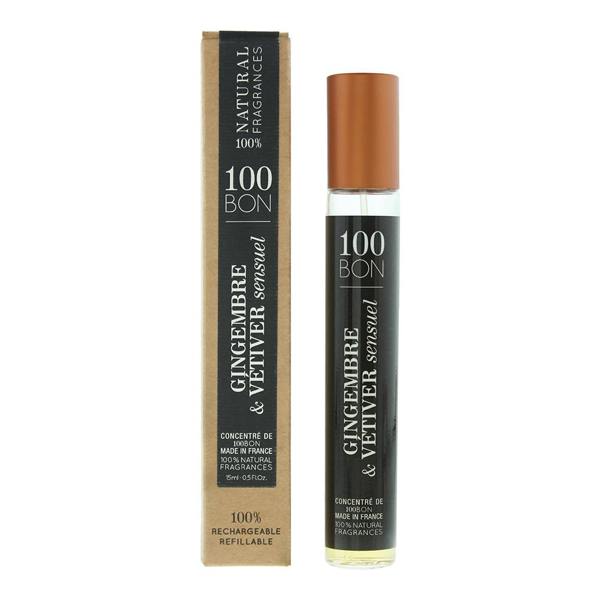 100 Bon Gingembre & Vetiver Sensuel Refillable Unisex Eau De Parfum 15ml Fragrance