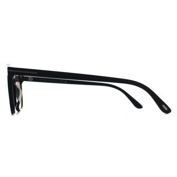 Tom Ford Sunglasses Holt-02 FT1302 01B Shiny Black Grey Gradient Light Mirror