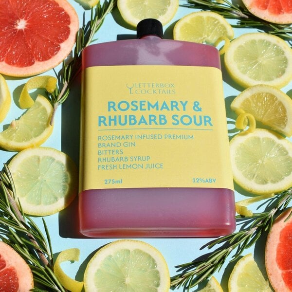 Letterbox Cocktails Rosemary & Rhubarb Sour – Premium Letterbox Cocktail (100ml)