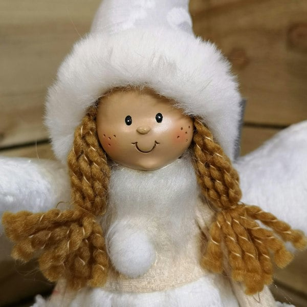 Samuel Alexander 35cm Premier Christmas Tree Top Angel Decoration in White