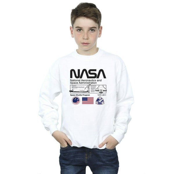 NASA Boys Space Admin Sweatshirt - White