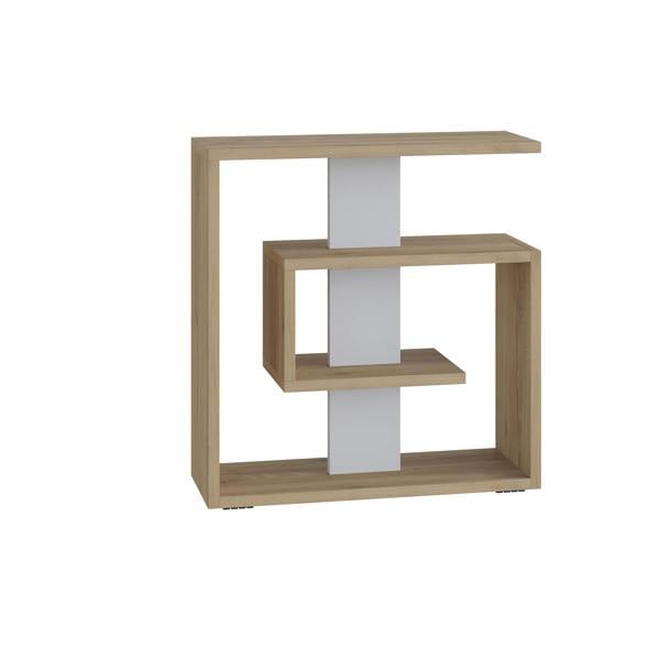 Decortie Saly Modern 3-Tier Compact Side Table with Storage Shelves 57cm