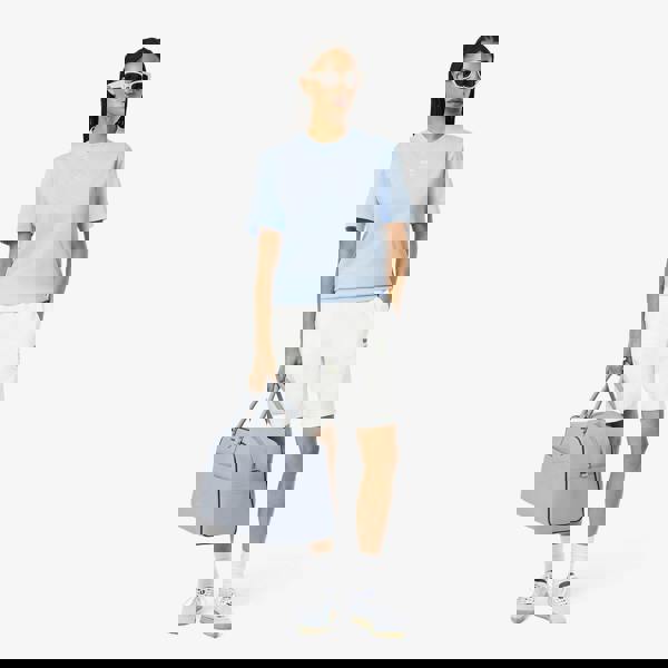 Lacoste Unisex Adult Printed Signature Cotton T-Shirt - Blue - 