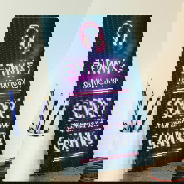 Personalised Memento Company Personalised Gamer Warning Metal Sign