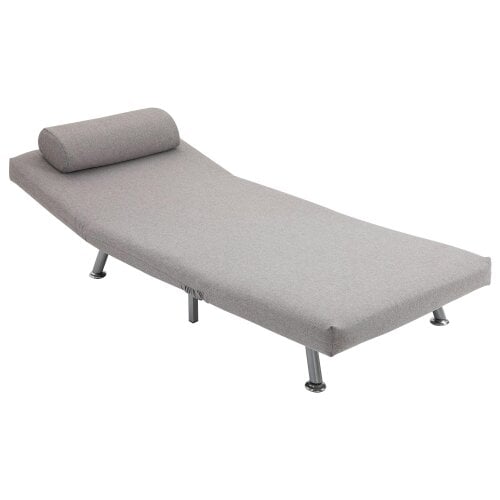 Wyld Haus Kano Fabric Grey Adjustable Back Futon Style Sofa Chair