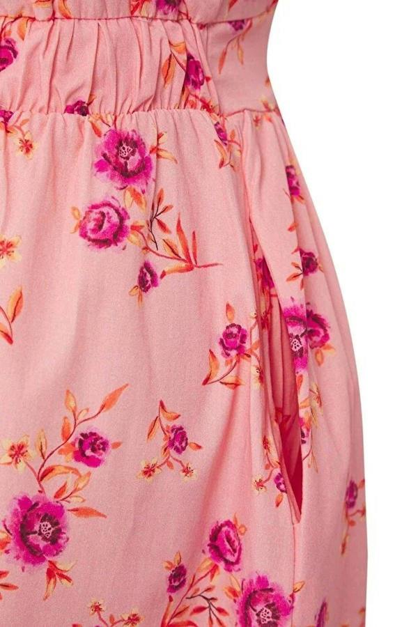 WOVCOR Floral Poplin 100% Cotton Midi Woven Plus Size Dress