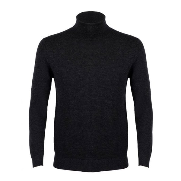 David WeJ Dixon Light Wool Turtleneck Jumper - Charcoal