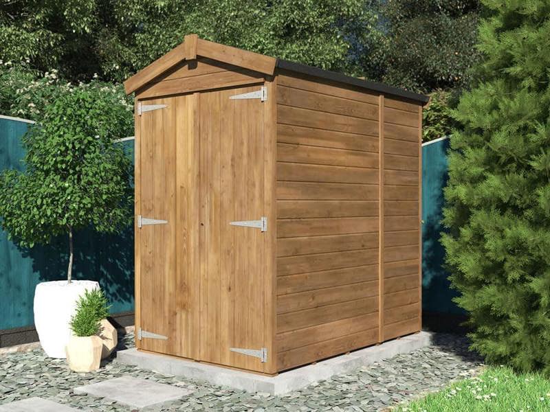 Dunster House Garden Shed 1.2 x 1.8m (4' x 6') 12mm Walls Heavy Duty Wooden Outdoor Storage Apex Roof Overlord Modular