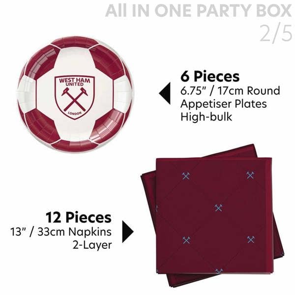 Unbranded West Ham United FC All in One Party Box Set, Kitchen Accessories, Sports, Gift