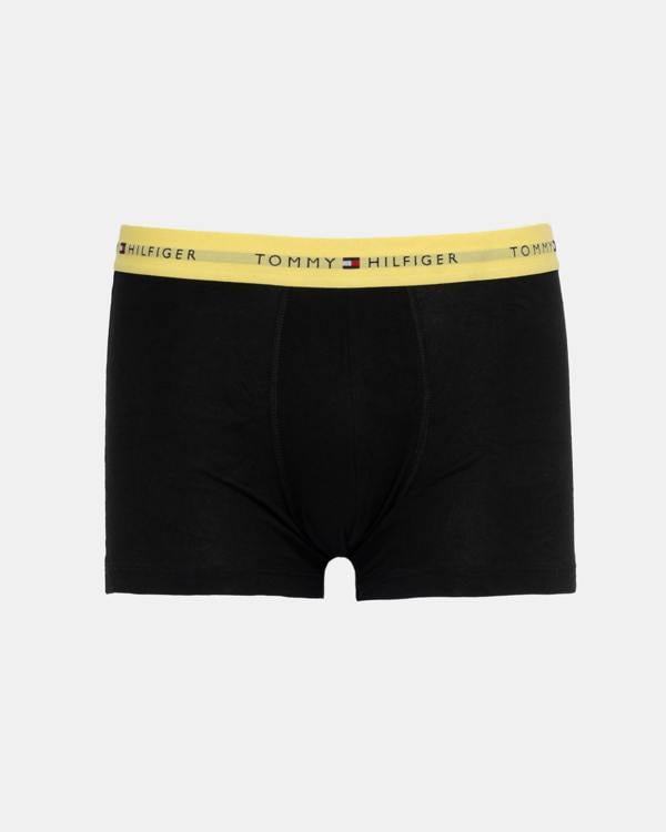 Tommy Hilfiger 7-Pack Logo Waistband Mens Trunks in Rainbow Mix yellow