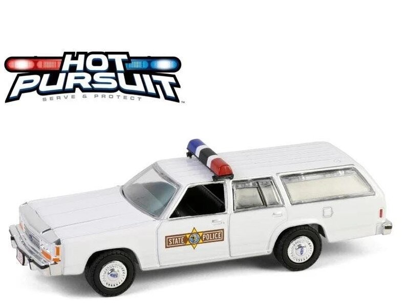 MCSlots 1988 Ford LTD Crown Victoria Wagon Illinois State Police 1:64 Greenlight 43040C