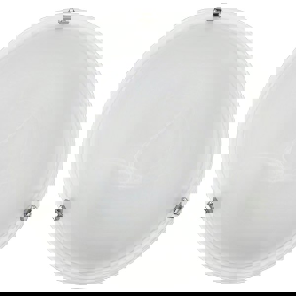 Wall Flush Ceiling Light Colour Chrome Shade Glass Alabaster Bulb E27 1x60W Loops