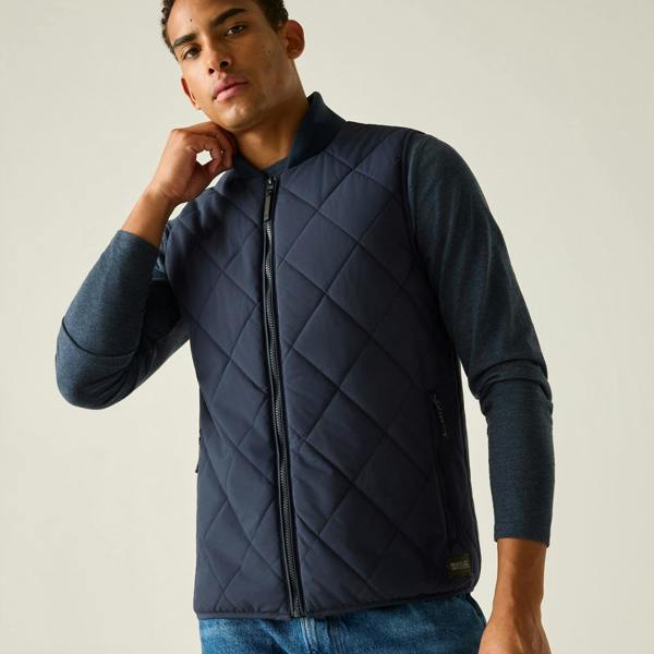 Regatta Mens Harvin Diamond Quilt Body Warmer - Navy - 