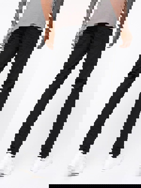 Crosshatch Princed Denim Jeans Solid Black