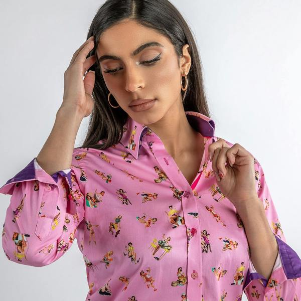 FEMME FATALE  PIN UP GIRLS  WOMENS  PRINT SHIRT - Premium Men's Patterned Shirt by Claudio Lugli | Bold Design, Tailored Fit, Best Printed Shirts