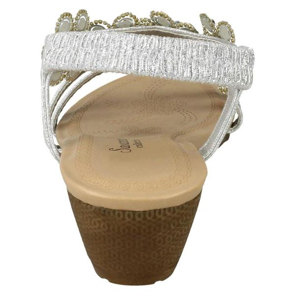 Savannah Ladies Savannah Mid Wedge Slingback Sandals