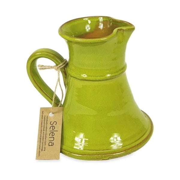 Small Flat Based Jug - Spanish Tapas Tableware - Selena Collection - Lime Green