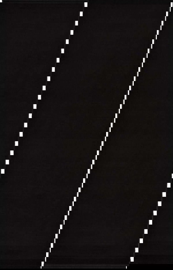 Solid Black Living Room Rug | Low-Pile | The Rugs