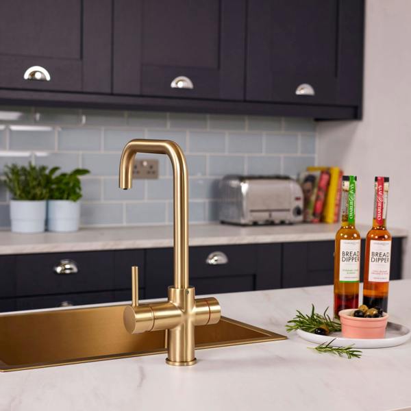 Impromta 3 in 1 Biometric Boiling Water Tap | Brushed Brass Finish