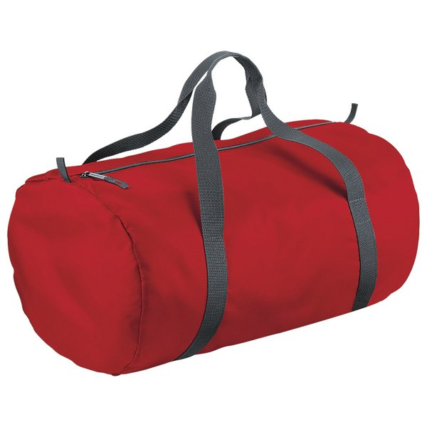 BagBase Packaway Barrel Bag / Duffle Water Resistant Travel Bag (32 Litres) - Classic red