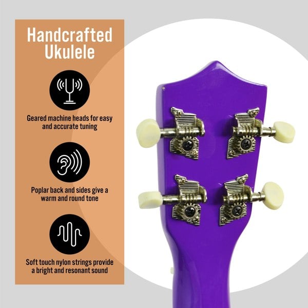 3rd Avenue Soprano Ukulele Pack Purple Ukuleles#Colour_Purple