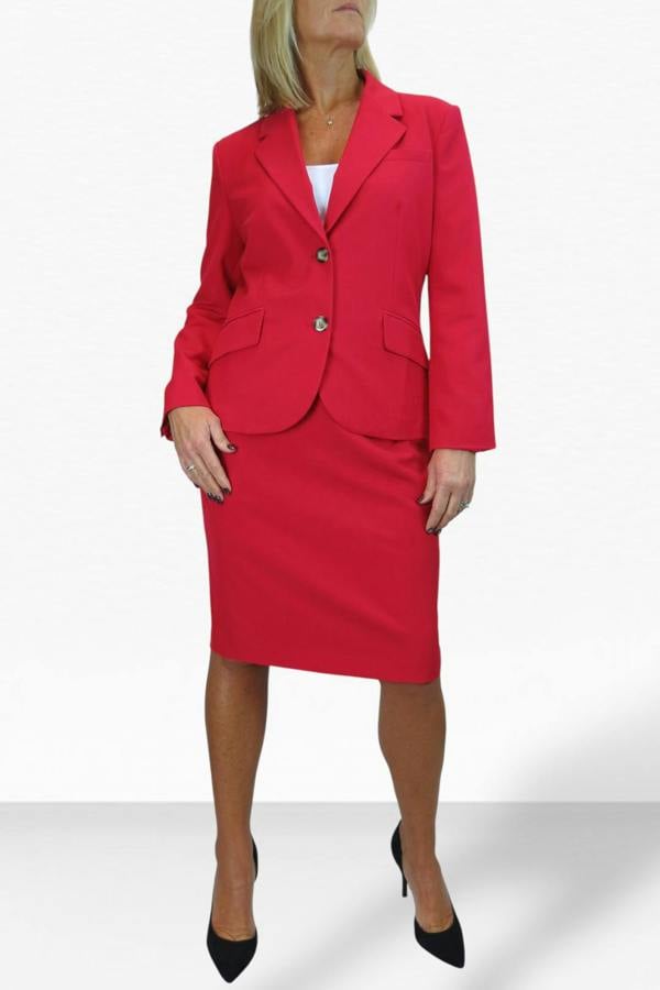 Paulo Due Women's 2 Piece Tailored Skirt Suit