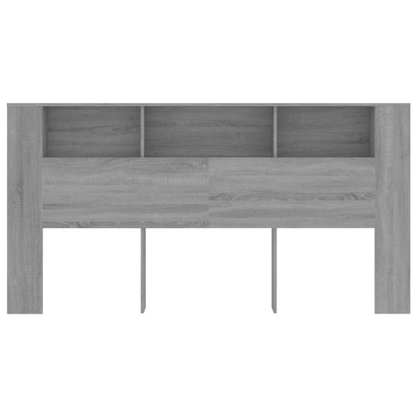Berkfield Headboard Cabinet Grey Sonoma 200x18.5x104.5 cm