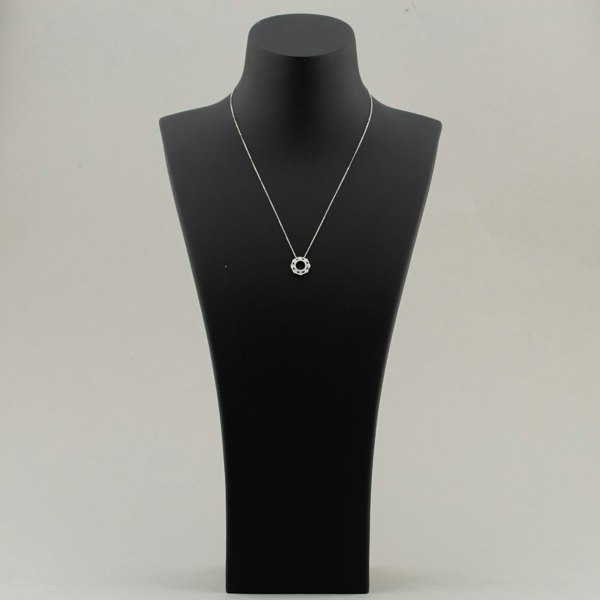 T. H. Baker 18ct White Gold 0.66ct Marquise & Brilliant Cut Diamond Circle Pendant Necklace P38157GW18DD