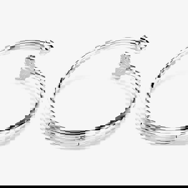 Swarovski Idyllia Rhodium Plated Silver Arrow Bangle 5737264 (M)