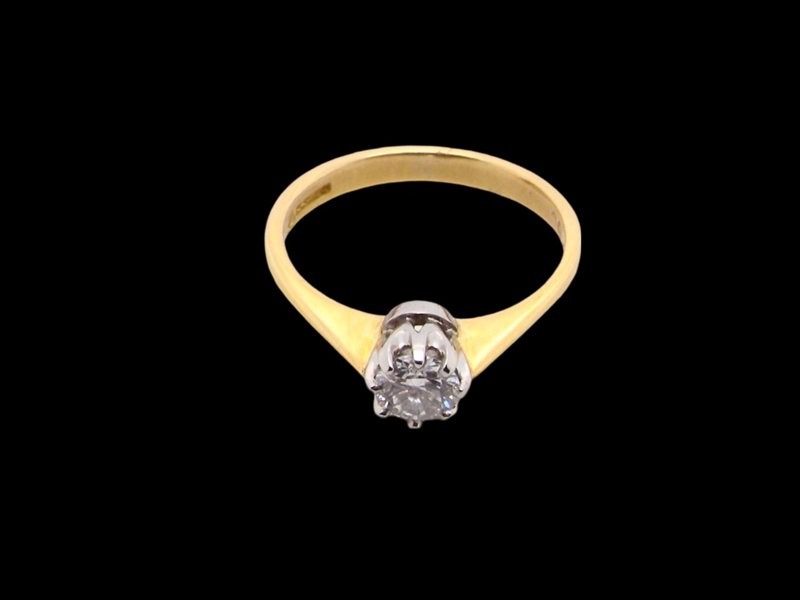 Vintage Tom Solitaire Diamond 18 Carat Gold Ring