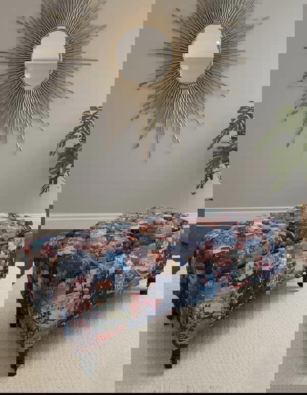 ISTOOLS Damask Multicolour Storage Ottoman Bench with Hidden Storage & Stylish Seating