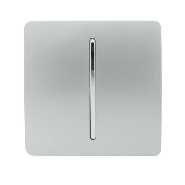 Trendi Switch 1 Gang Intermediate Rocker Light Switch in Platinum Silver
