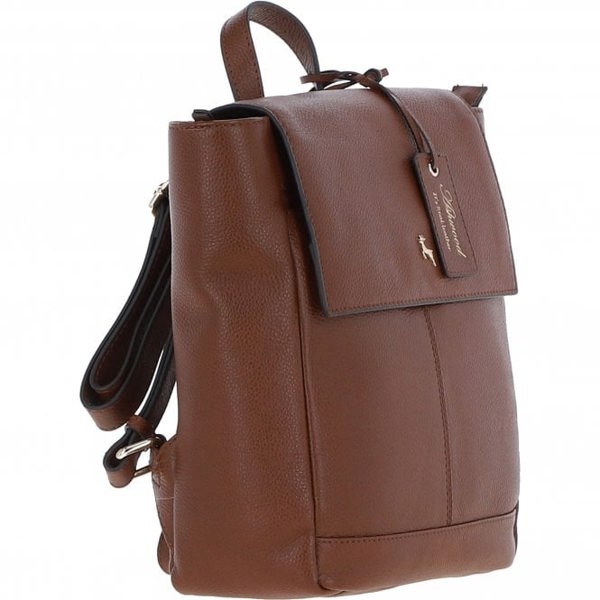 'Lussuria Venezia' Real Leather Flapover Backpack: 64257