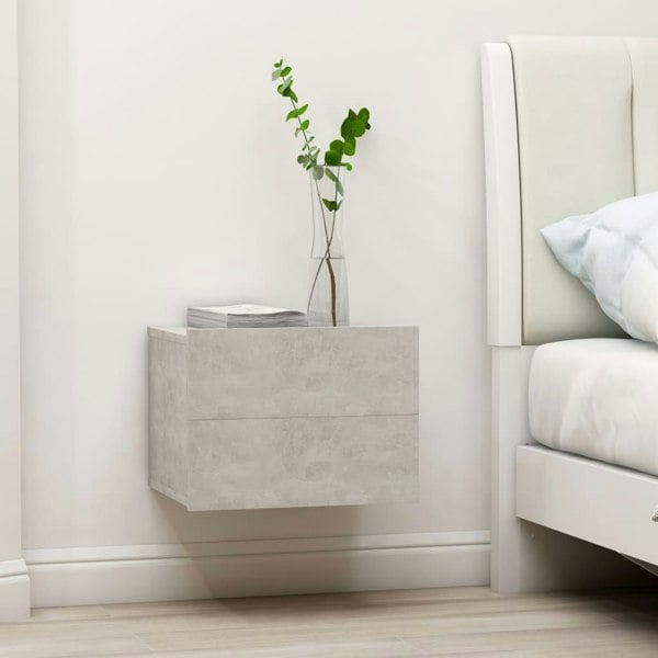 Berkfield Bedside Cabinets 2 pcs Concrete Grey 40x30x30 cm Engineered Wood