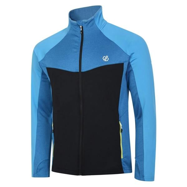 Dare 2B Mens Substratum Core Stretch Full Zip Midlayer - Wave Ride/Grey/Deep Water - 