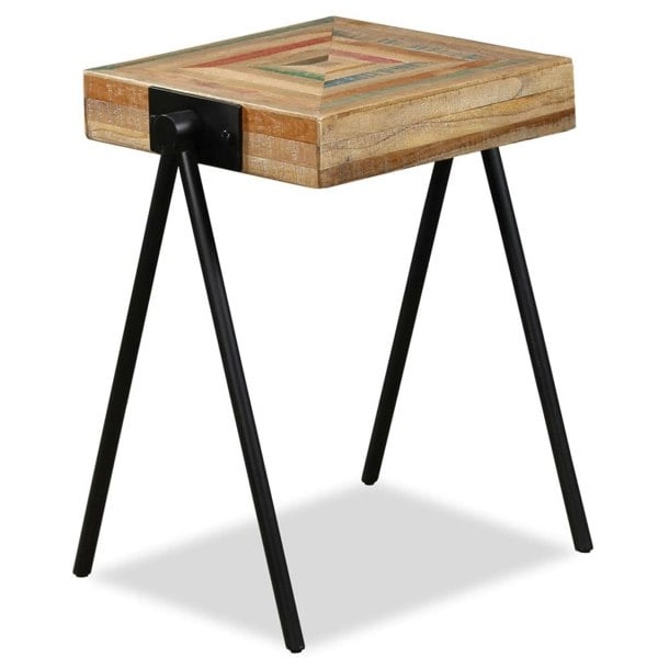 Berkfield Side Table Solid Reclaimed Teak