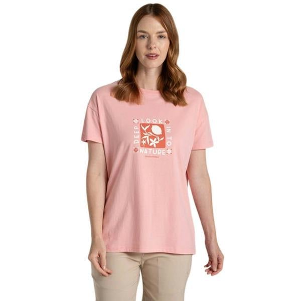 Craghoppers Womens/Ladies Yago Deep Look Into Nature T-Shirt - Shell Pink - 