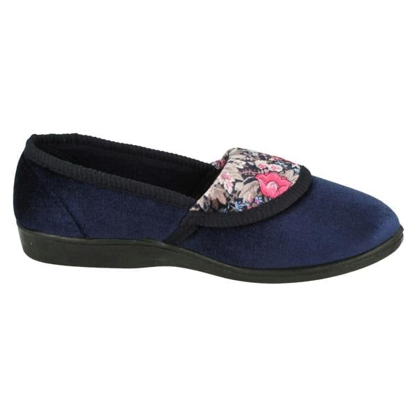Spot On Ladies Spot On Floral Pattern Slippers