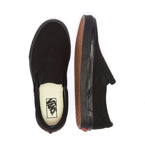 Vans Classic Slip on Womens Black Canvas Trainers