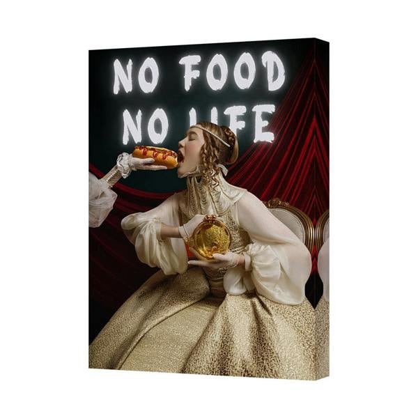 Benjamin Tate Design No Food No Life Canvas Wall Art Vintage Gilded Age Portrait
