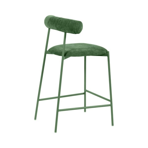 Furniture Edit Liliana Forest Green Velvet Counter Stool