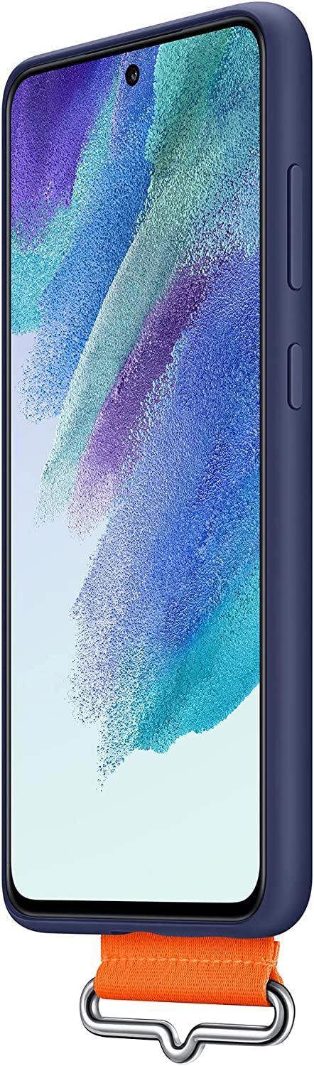 Samsung Galaxy S21 FE Silicone Cover with Strap Navy - EF-GG990TNEGWW