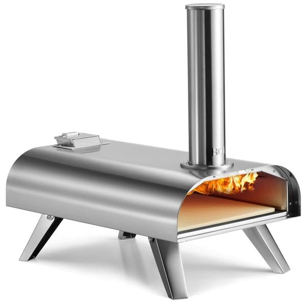 Gr8 Garden Pizza Oven Portable 12" Wood Pellet BBQ Stainless Steel Outdoor Grill Cooker