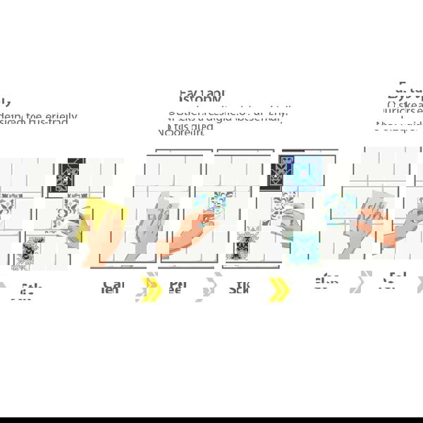 WALPLUS WT1567 - Daliah Blue and Turquoise Mediterranean Wall Tile Sticker Set - 15 cm x 15 cm - 24 pcs