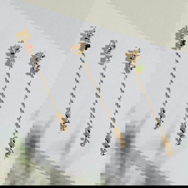 Gemondo Gardenia Garnet Fox Lapel Pin In 9ct Yellow Gold