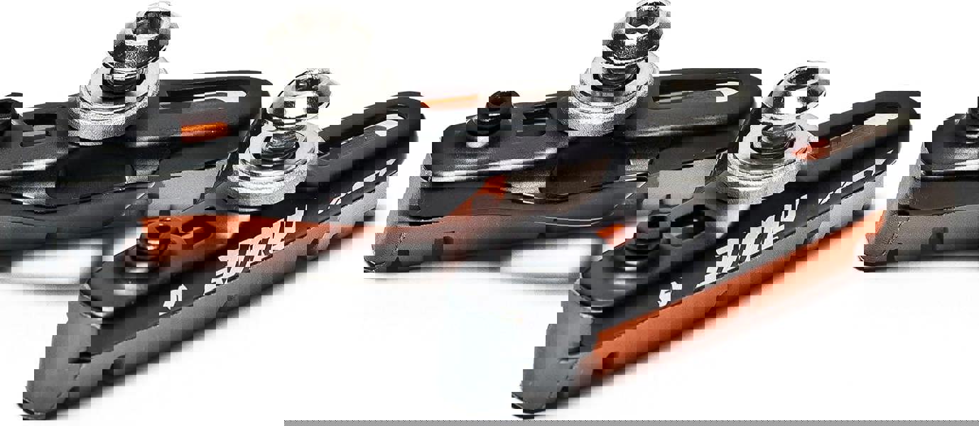 Awe Black Cassette Road 55mm Brake Blocks Grey/Orange/White